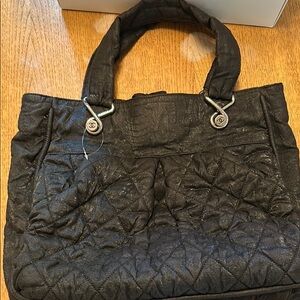 CHANEL Black Quilted 8 Knots Tote w/ Silver Hardware  Excellent Tote w/ Box